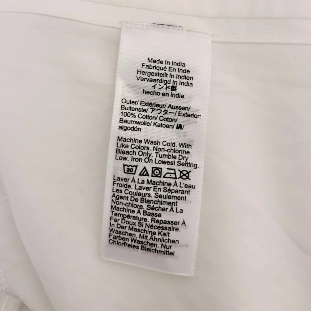 NWT!! J. CREW Delilah Dress Cotton Poplin Solid White Mini Ruffle Small‎ Tall ST